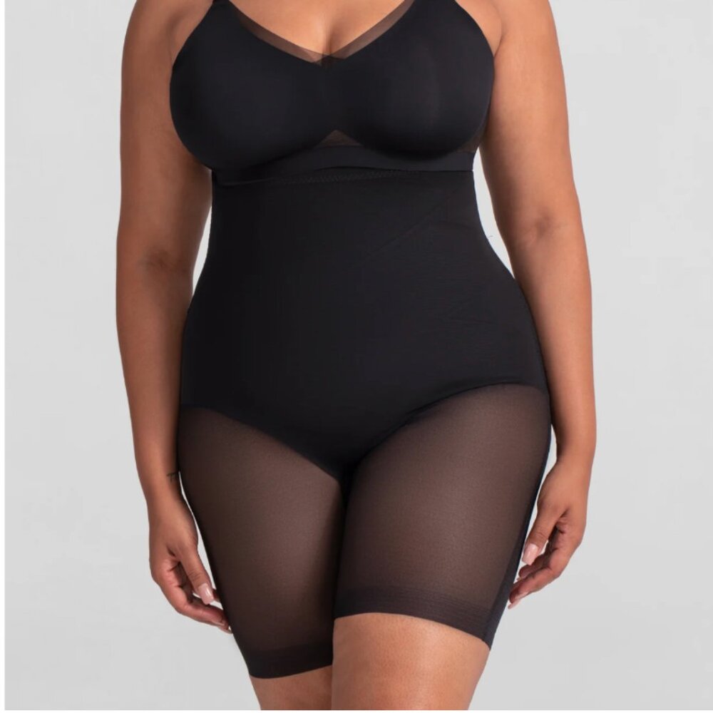 HoneyLove SuperPower Short Shapewear 1X VAMP BLACK NWT